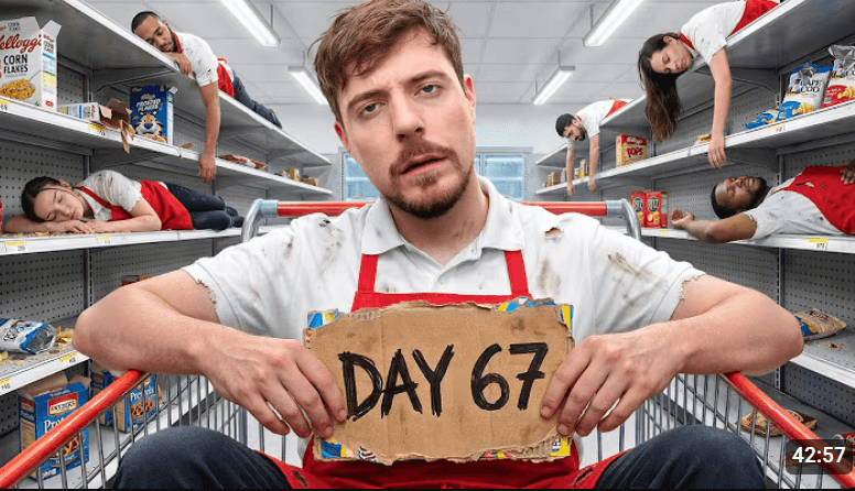 MrBeast Jimmy Donaldson grocery store $250,000 challenge